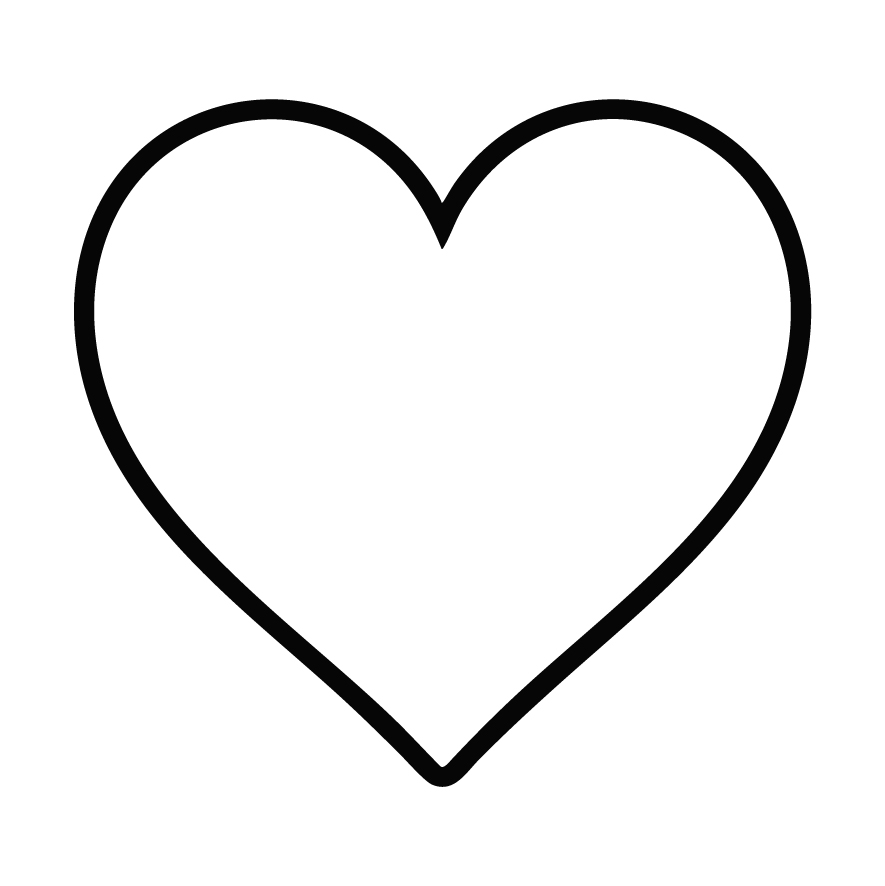 ハートマークの塗り絵