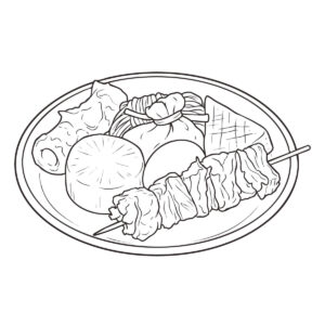 Free printable Oden coloring page