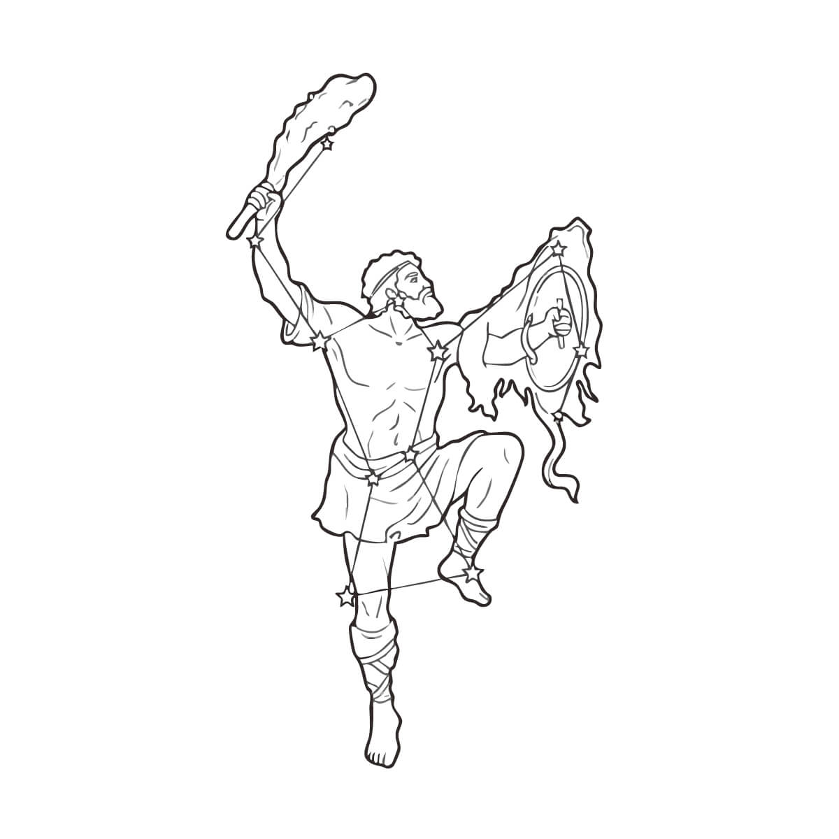 オリオン座　(背景付き)