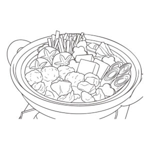 Free printable Hot pot coloring page