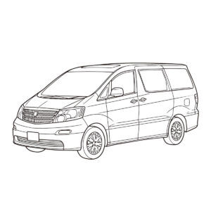初代（10系 (G)）の無料塗り絵イラスト（知育・高齢者レク用）