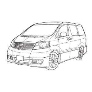 初代（10系 (V)）の無料塗り絵イラスト（知育・高齢者レク用）