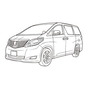 2代目（20系）の無料塗り絵イラスト（知育・高齢者レク用）