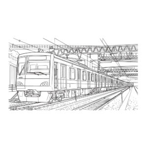 4000形の無料塗り絵イラスト（知育・高齢者レク用）