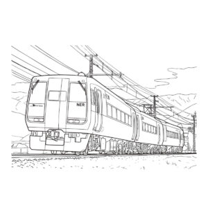 Free printable Nagano Electric Railway Snow Monkey coloring page
