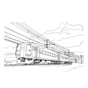 E2編成の無料塗り絵イラスト（知育・高齢者レク用）