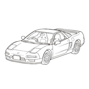 初代　前期 NA1の無料塗り絵イラスト（知育・高齢者レク用）