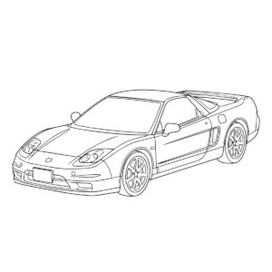 初代　後期 NA2の無料塗り絵イラスト（知育・高齢者レク用）