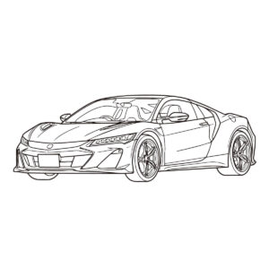 Free printable NSX coloring page