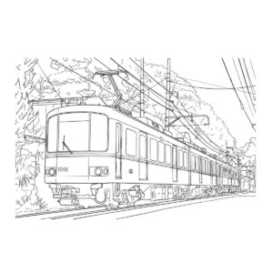 1000形の無料塗り絵イラスト（知育・高齢者レク用）