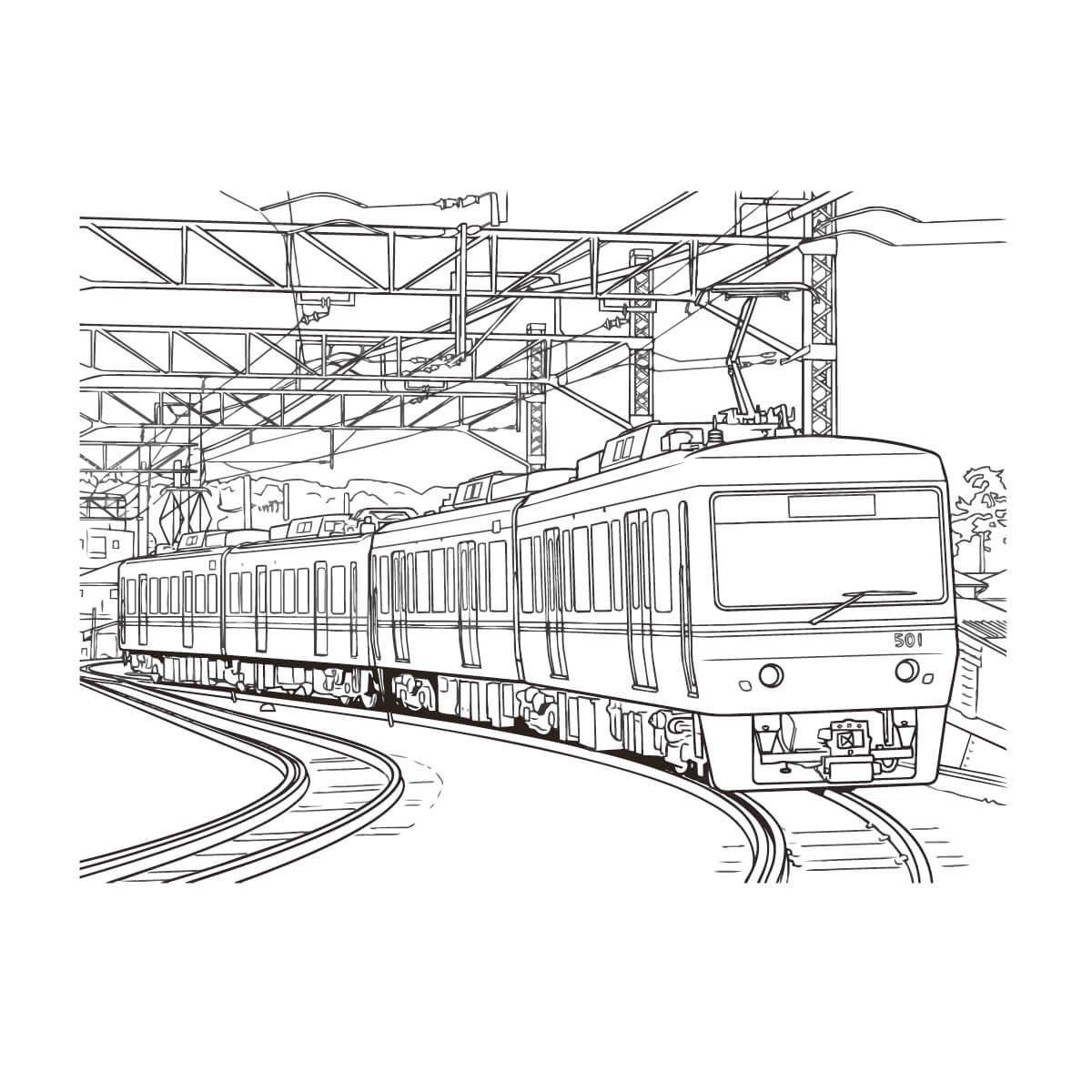 江ノ電 (江ノ島電鉄)の塗り絵