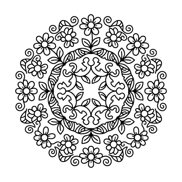 Free printable Mandala coloring page