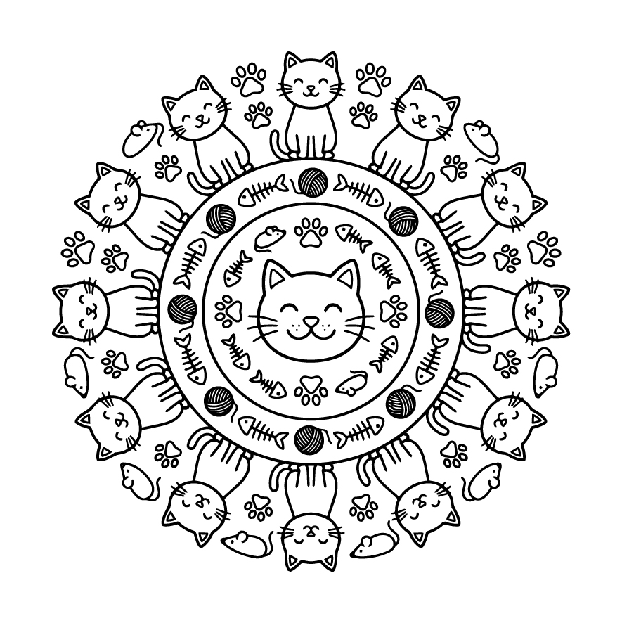 子供向けの猫曼荼羅