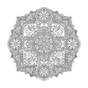 Free printable Animal Mandala 4 for Adults coloring page