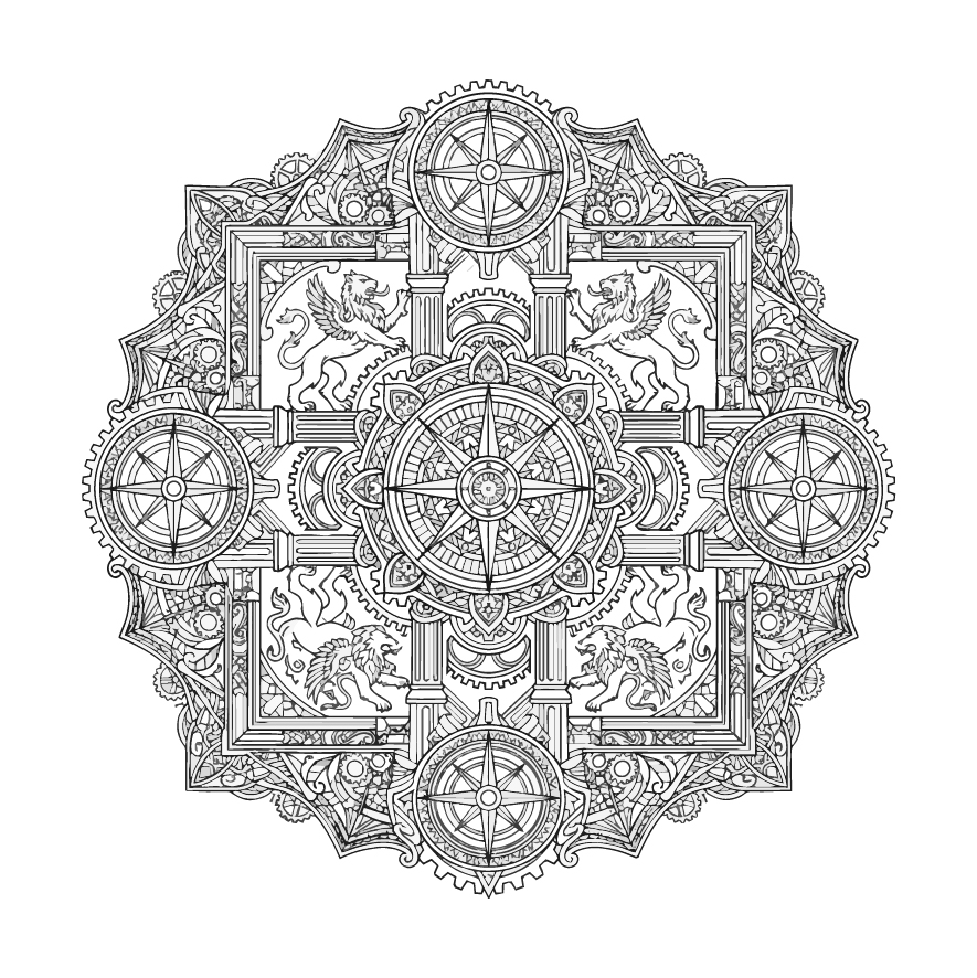 大人向けの動物曼荼羅４