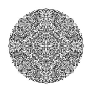 Free printable Animal Mandala 5 for Adults coloring page