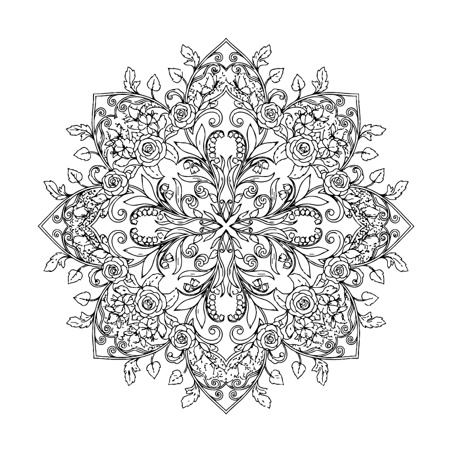 大人向けの動物曼荼羅６