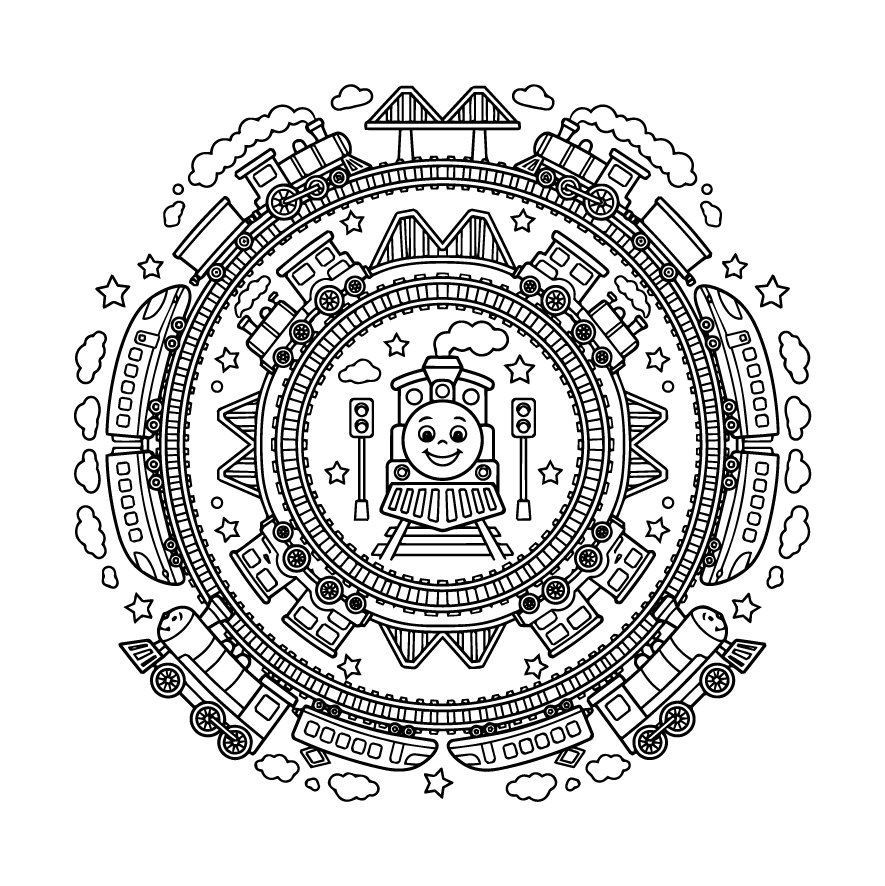 子供向けの電車曼荼羅