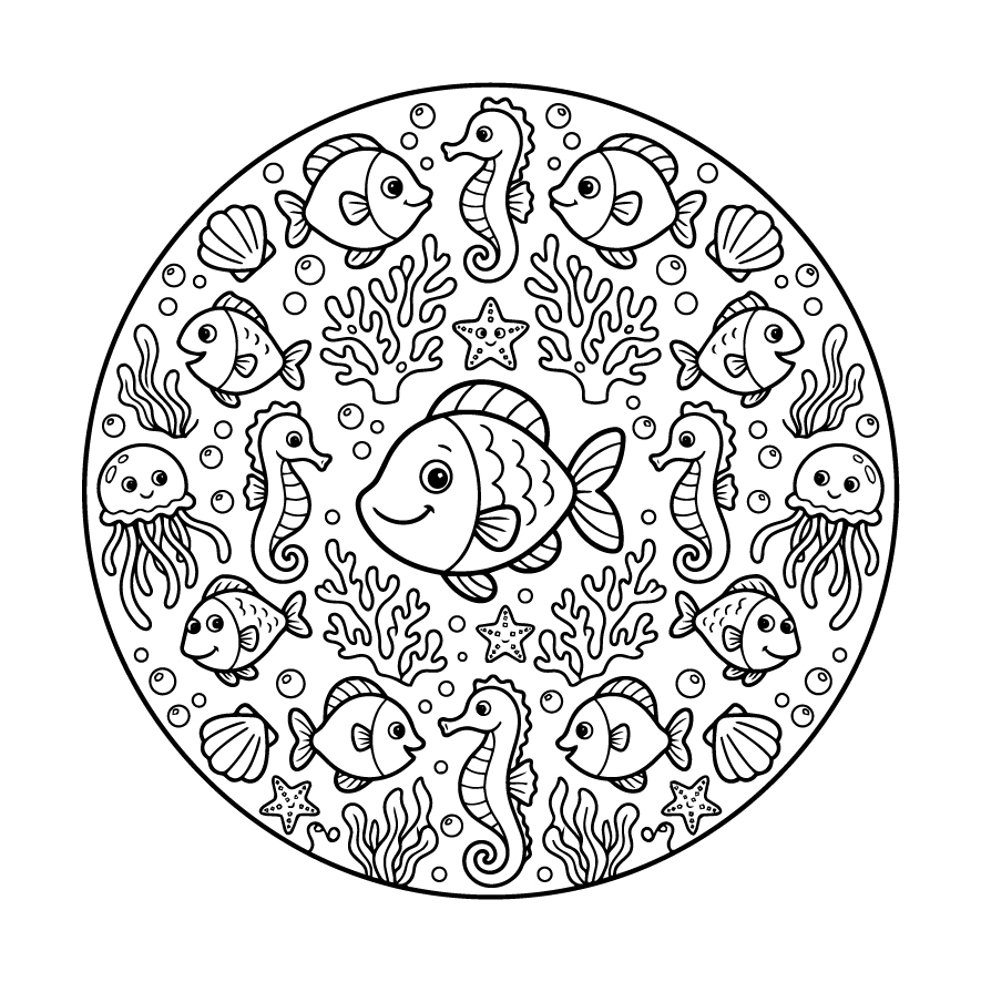 子供向けのお魚曼荼羅