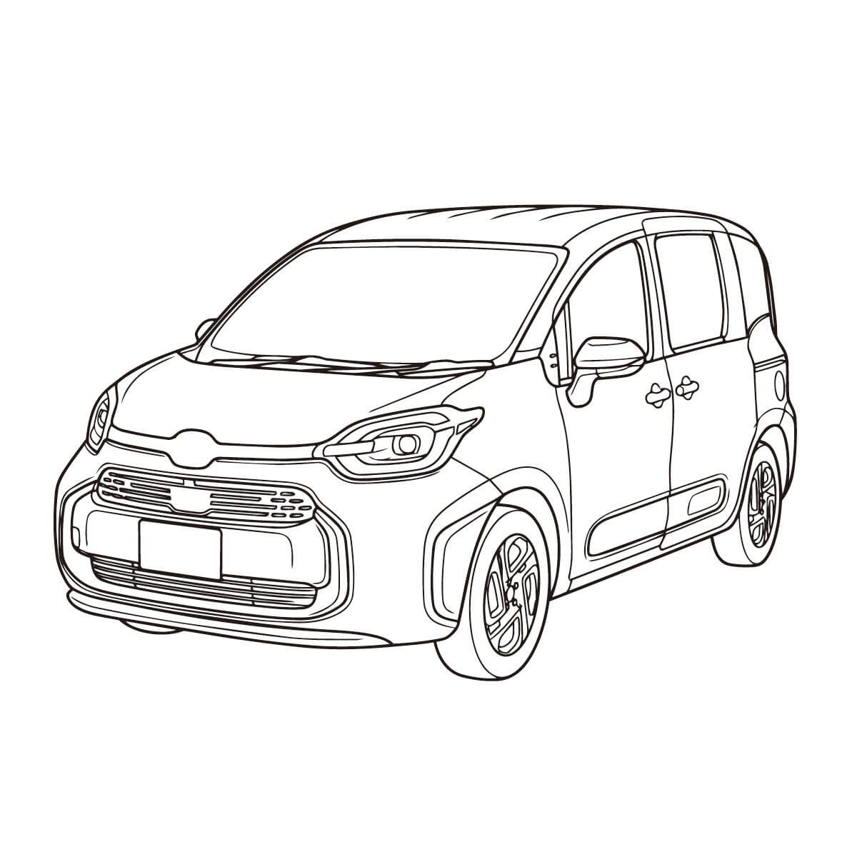 シエンタの塗り絵