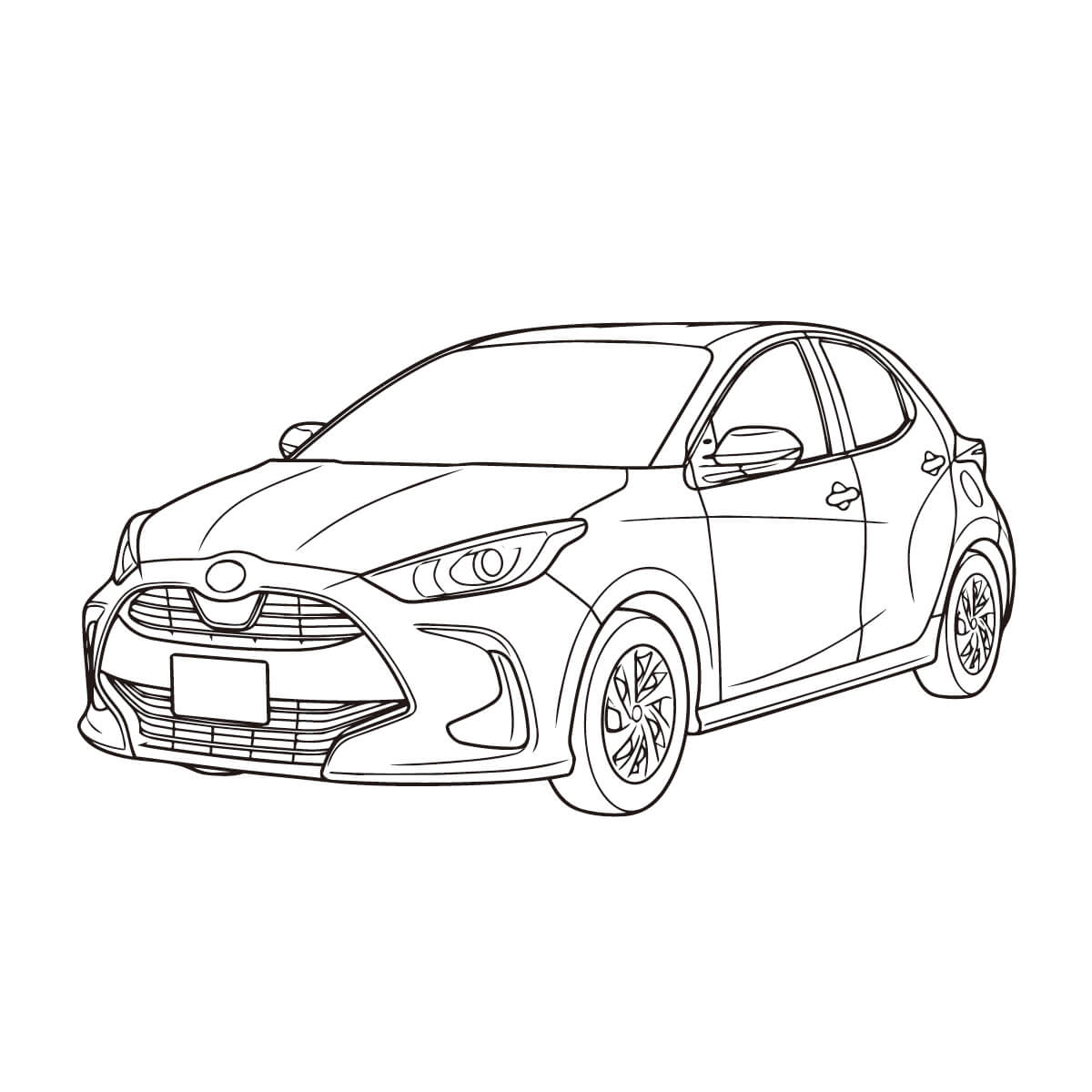 ヤリス / ヴィッツの塗り絵
