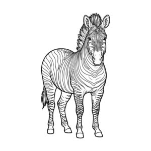 Free printable Zebra 2 coloring page