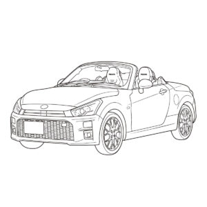 GRスポーツの無料塗り絵イラスト（知育・高齢者レク用）