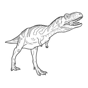 アウカサウルス２の無料塗り絵イラスト（知育・高齢者レク用）