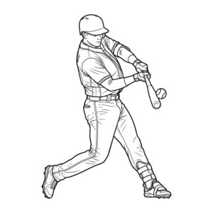 Free printable Baseball Player 2 coloring page