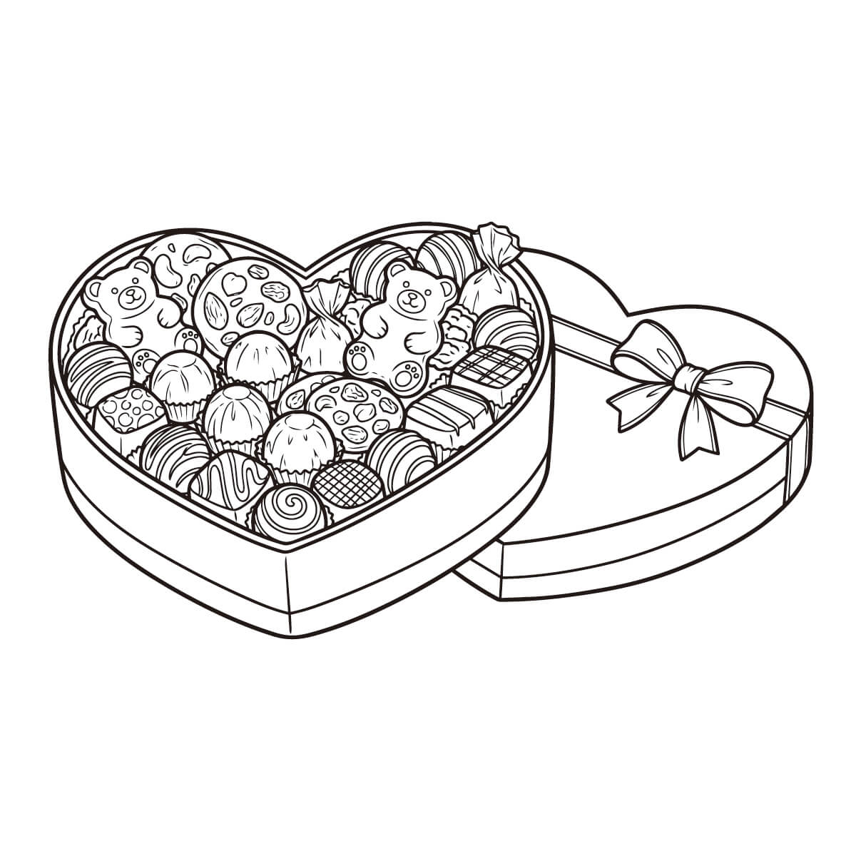 チョコレートの塗り絵