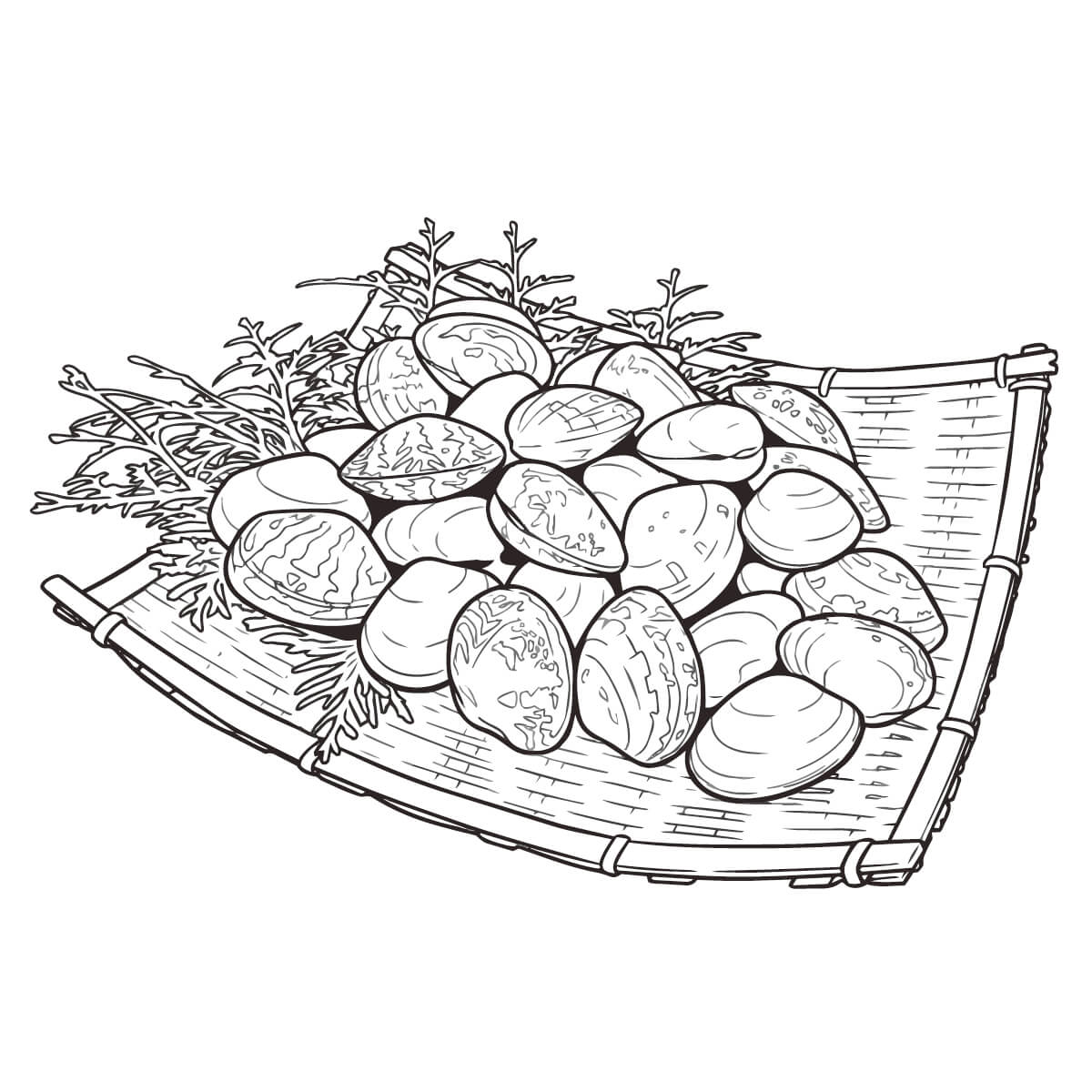 アサリ　盛り付け