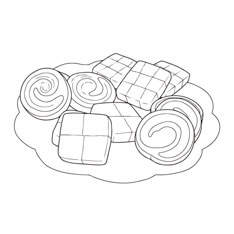 クッキーの無料塗り絵イラスト（知育・高齢者レク用）