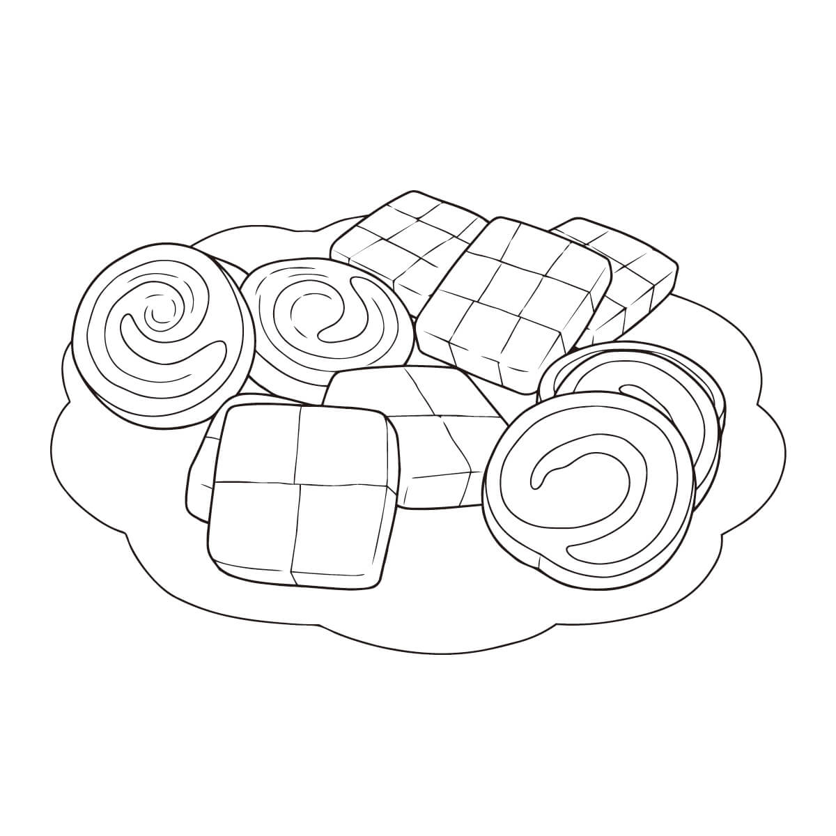 クッキーの塗り絵