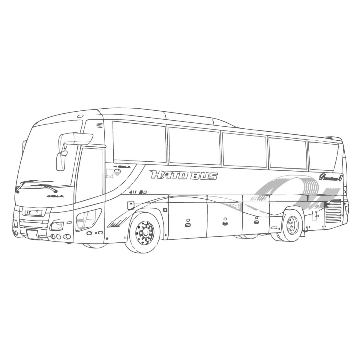 はとバスの塗り絵