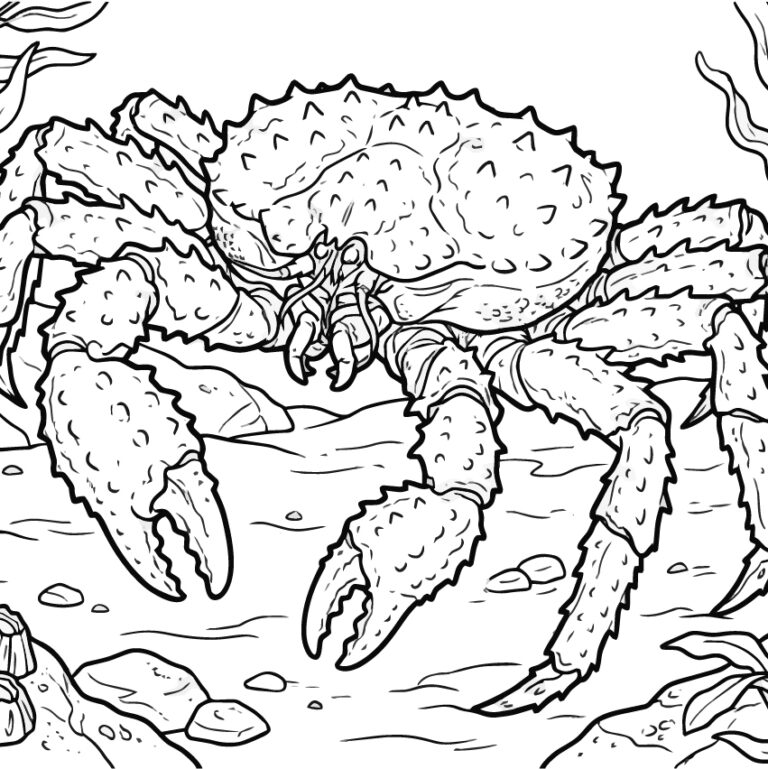 Free printable Crab coloring page