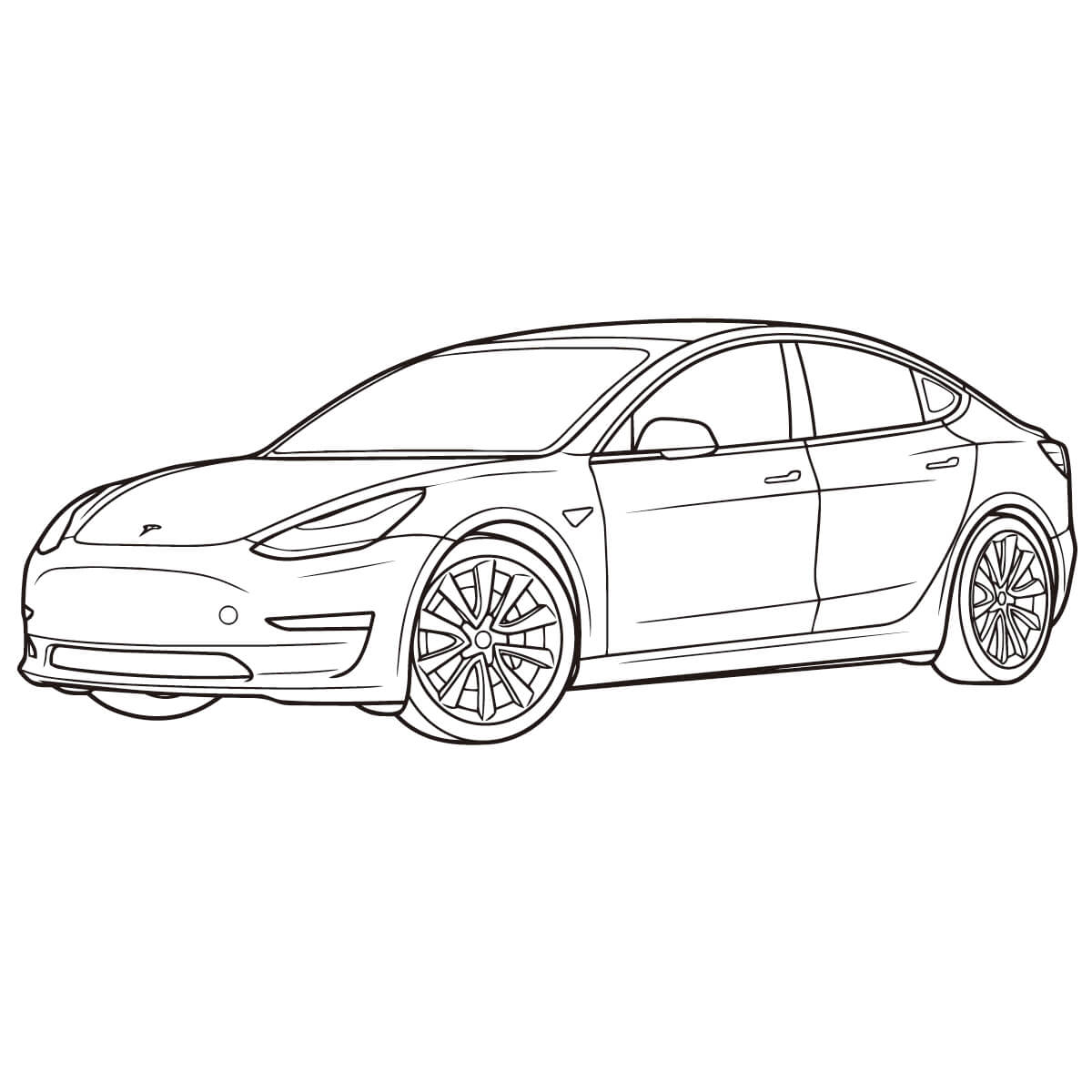 テスラの塗り絵