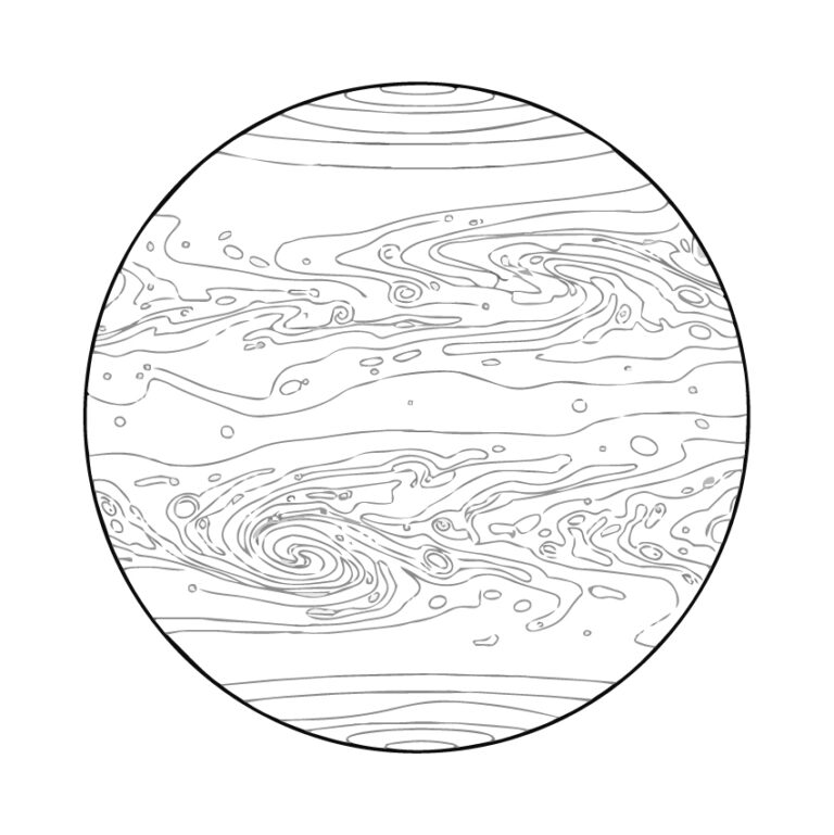 Free printable Neptune coloring page