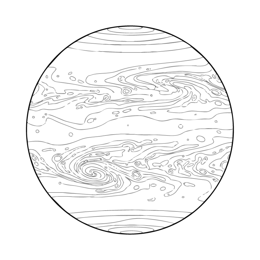 海王星の塗り絵