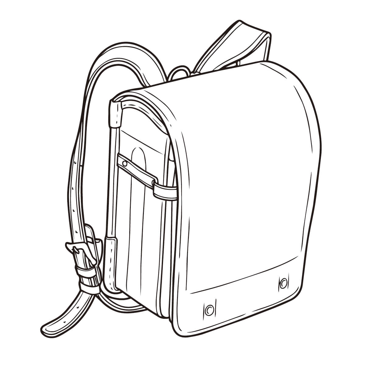 ランドセルの塗り絵