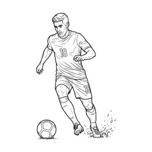 Free printable Soccer Player 2 coloring page