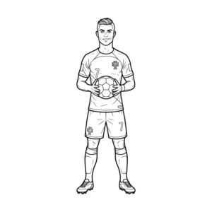 Free printable Soccer player 3 coloring page