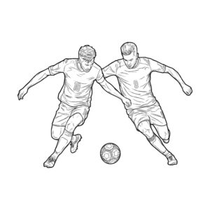 Free printable Soccer player 4 coloring page