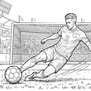 Free printable Soccer Player 5 coloring page