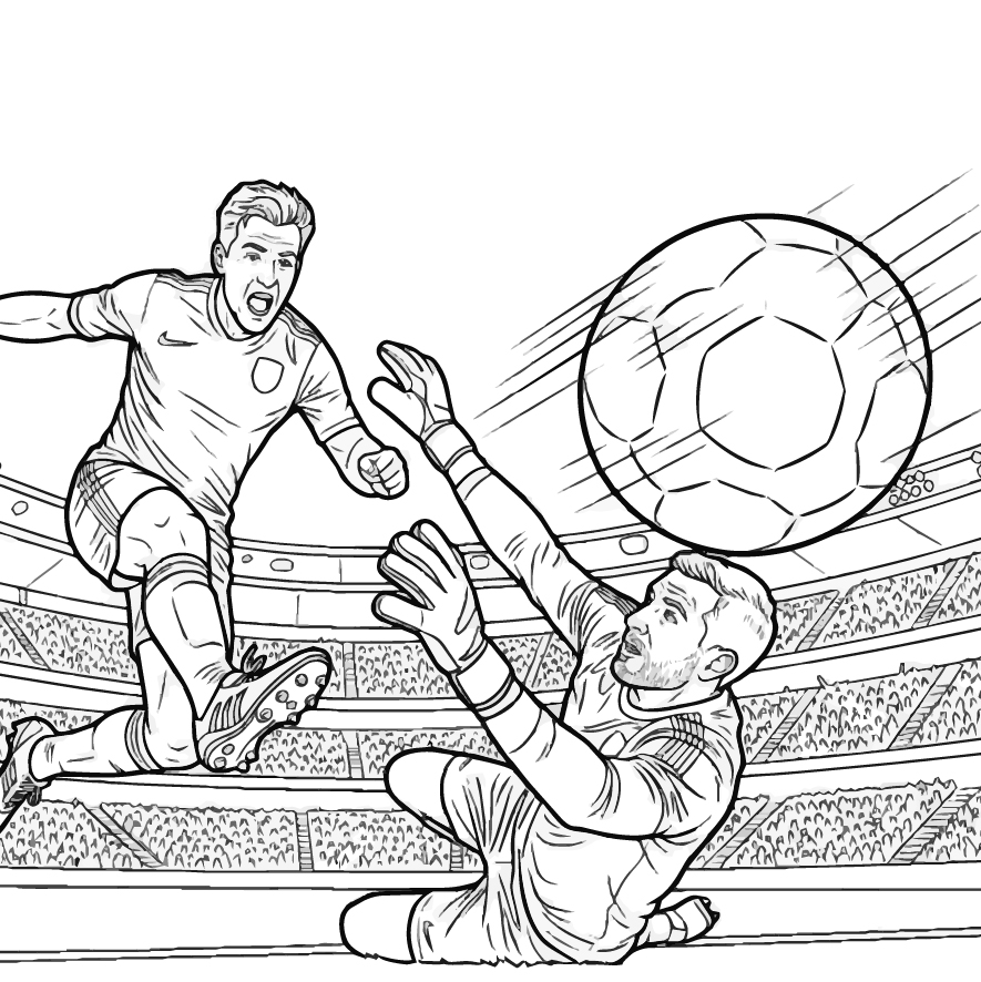 サッカー選手の塗り絵