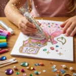 いつもの塗り絵が宝石箱に大変身！「グリッターアートの塗り絵」で魔法をかけよう