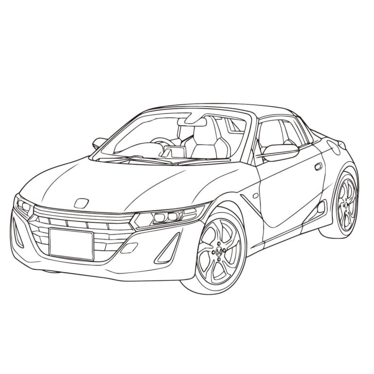 S660の無料塗り絵イラスト（知育・高齢者レク用）