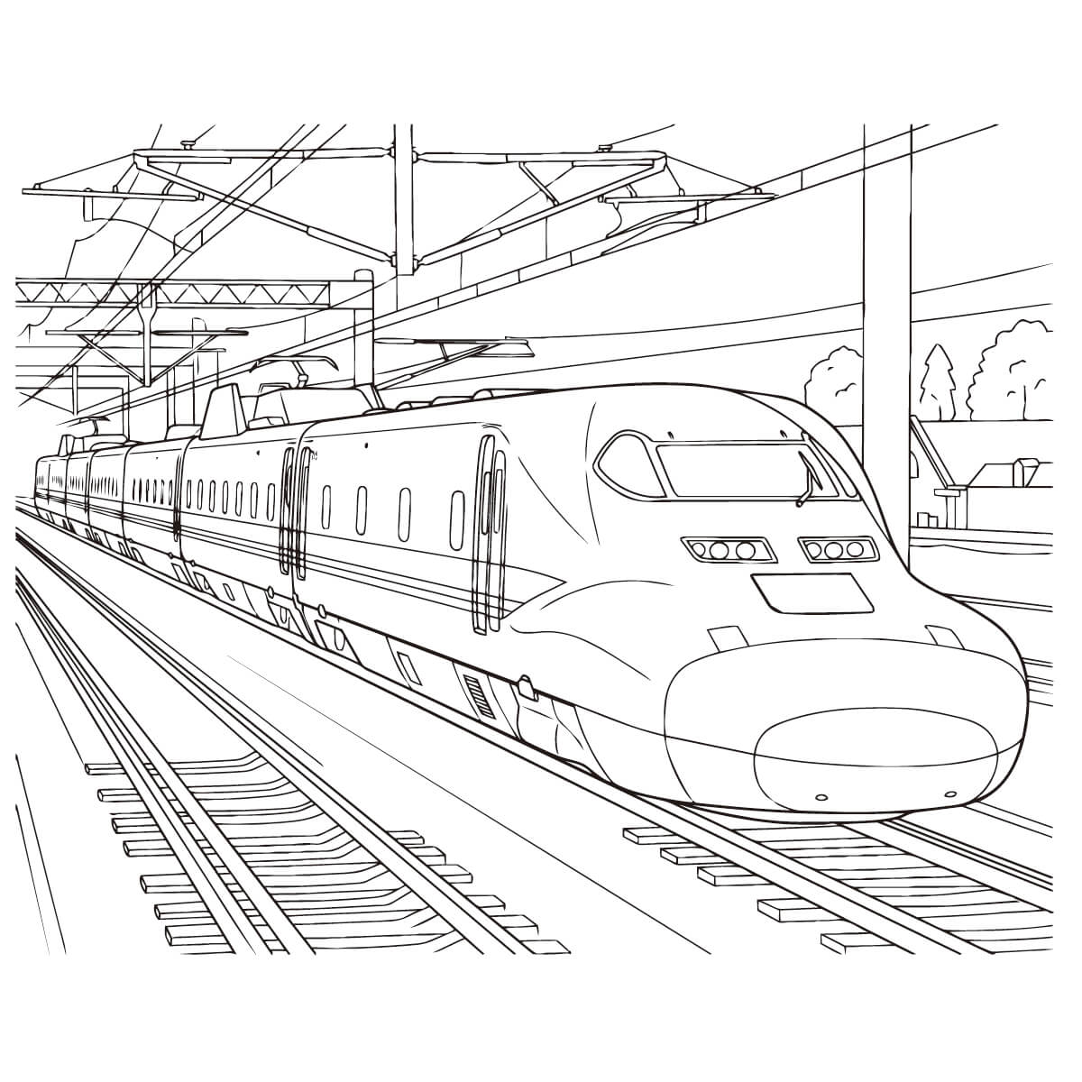 ドクターイエローの塗り絵