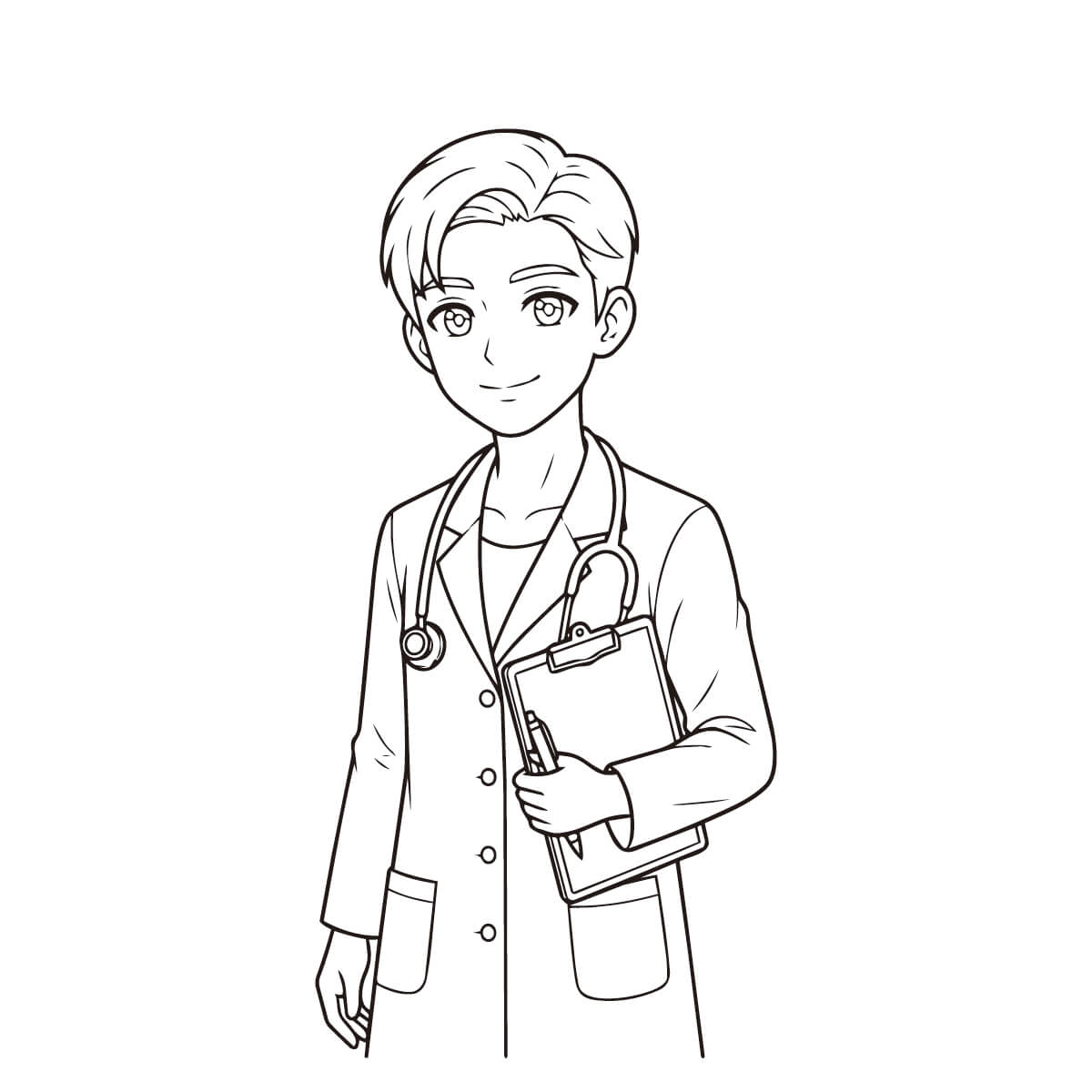 医者の塗り絵