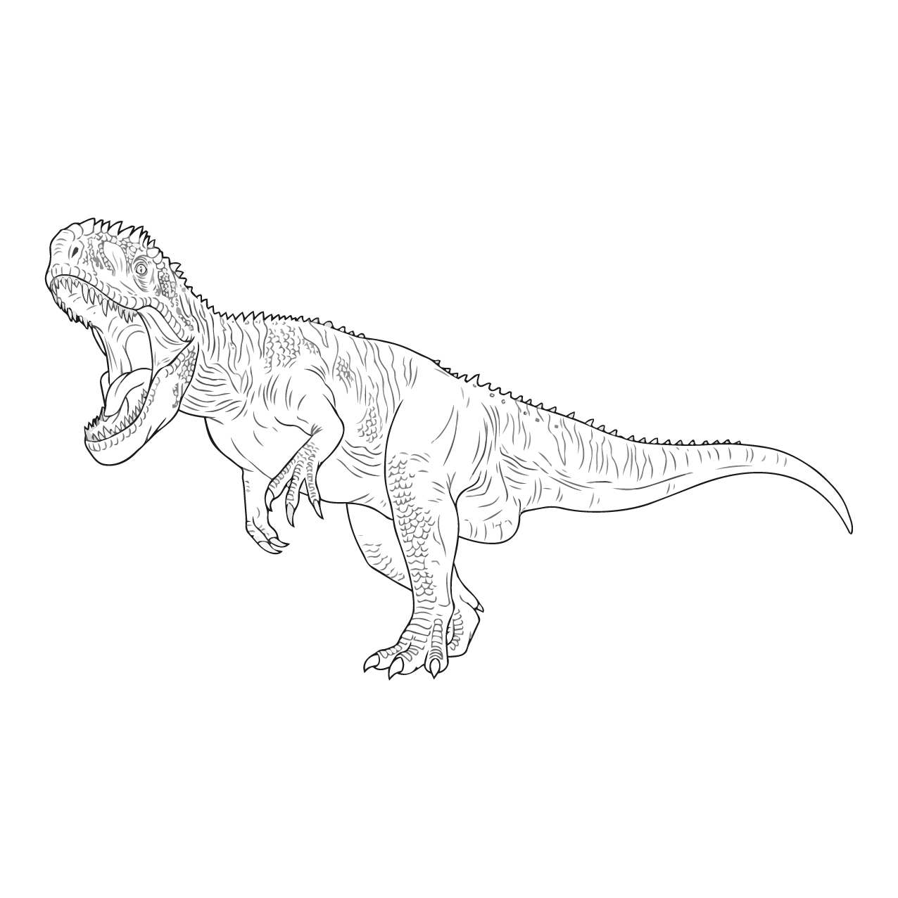 ギガノトサウルスの塗り絵