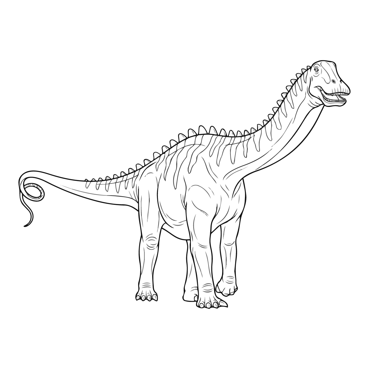 ニジェールサウルスの塗り絵